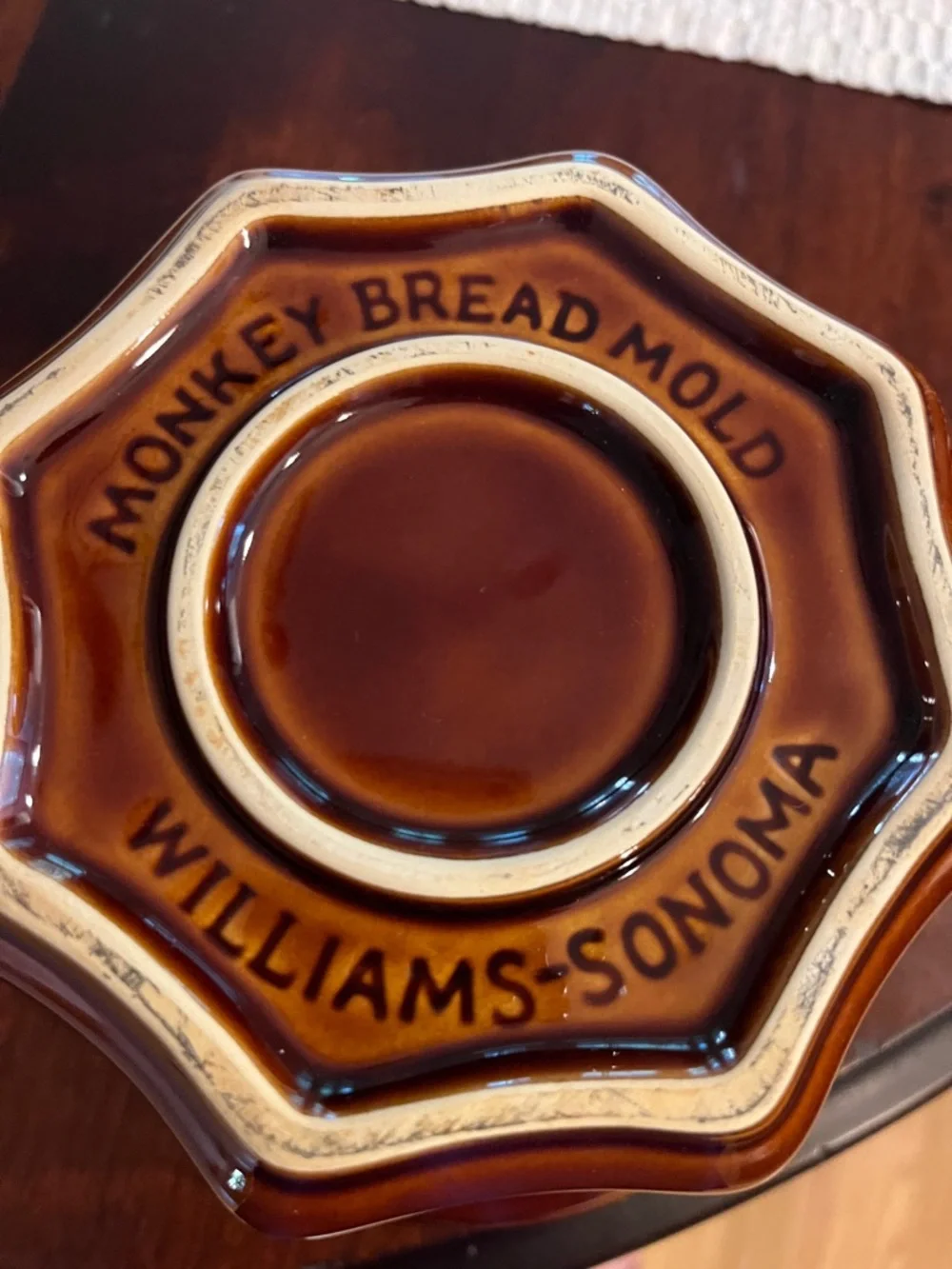 Williams Sonoma Brown Glazed Octagonal Monkey Bread Mold